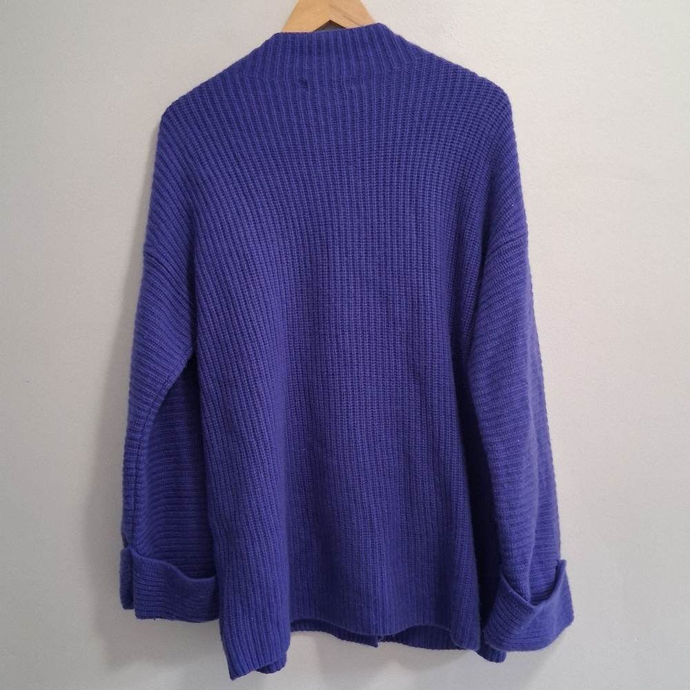 Athleta Azalea Merino Wool Cashmere Sweater Nobel Purple Sweater Size Large - Picture 10 of 12